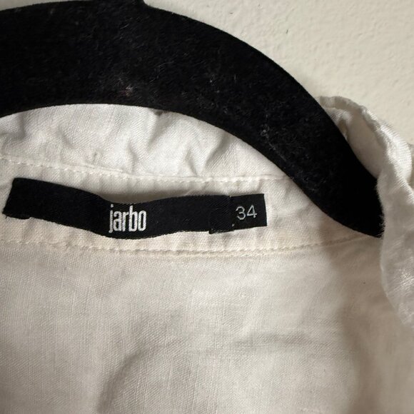 jarbo Women's White Casual Button Down Long‎ Sleeve Shirt - Size 34 - Picture 3 of 3